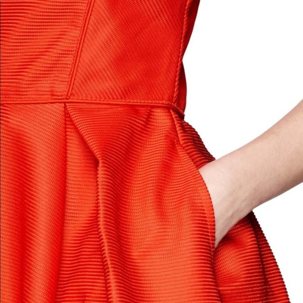 Maje 'Grease' Red Ribbed Mini Dress - Picture 3 of 8
